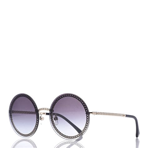 chanel round sunglasses 2017|chanel round sunglasses with chain.